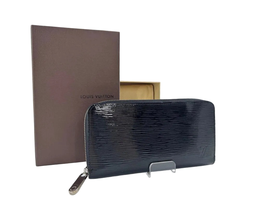 zip around patent epi leather wallet