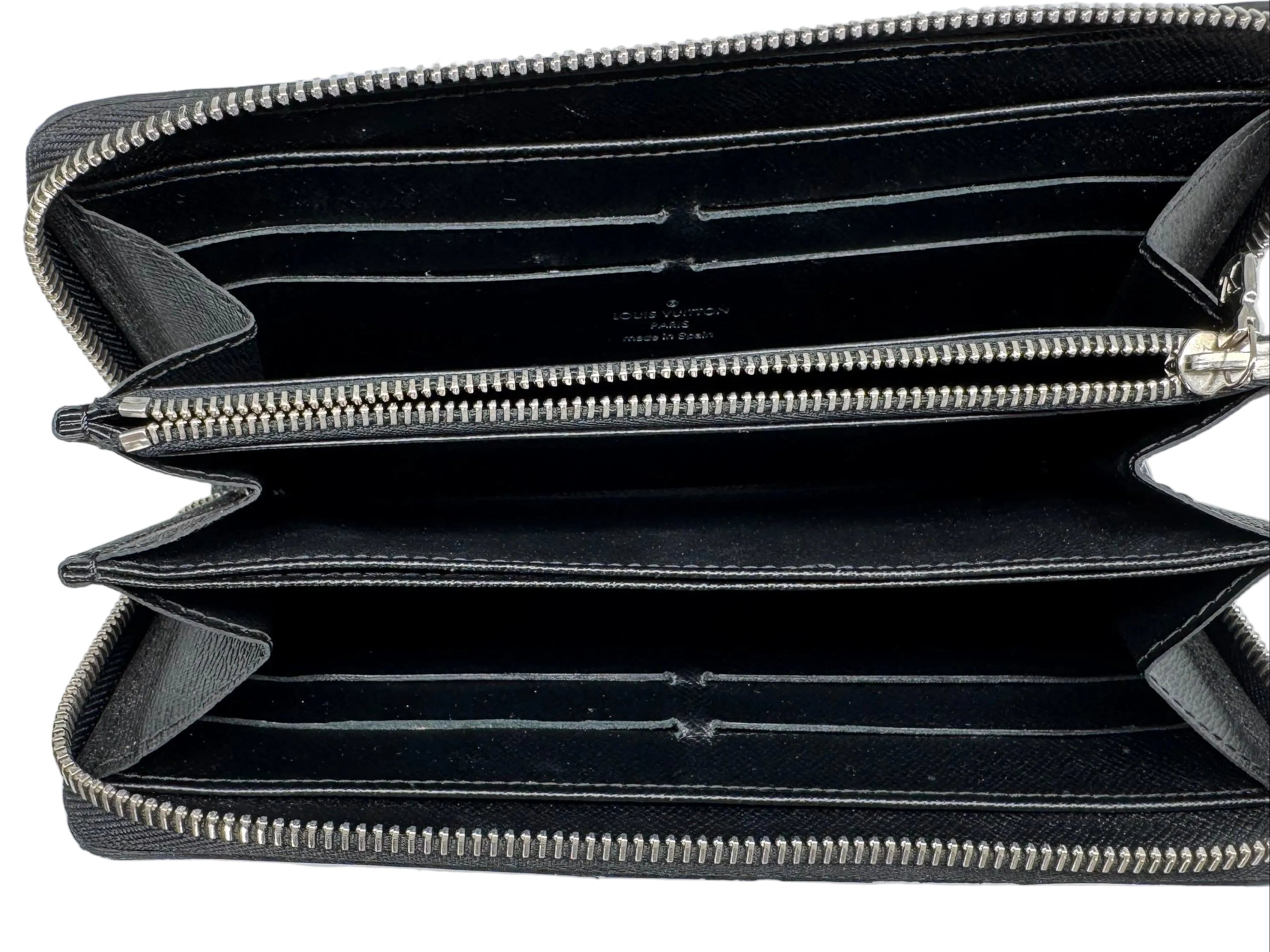 zip around patent epi leather wallet