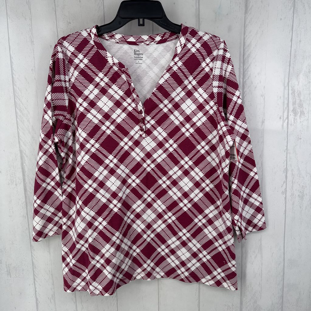 R32 XL checkered l/s top