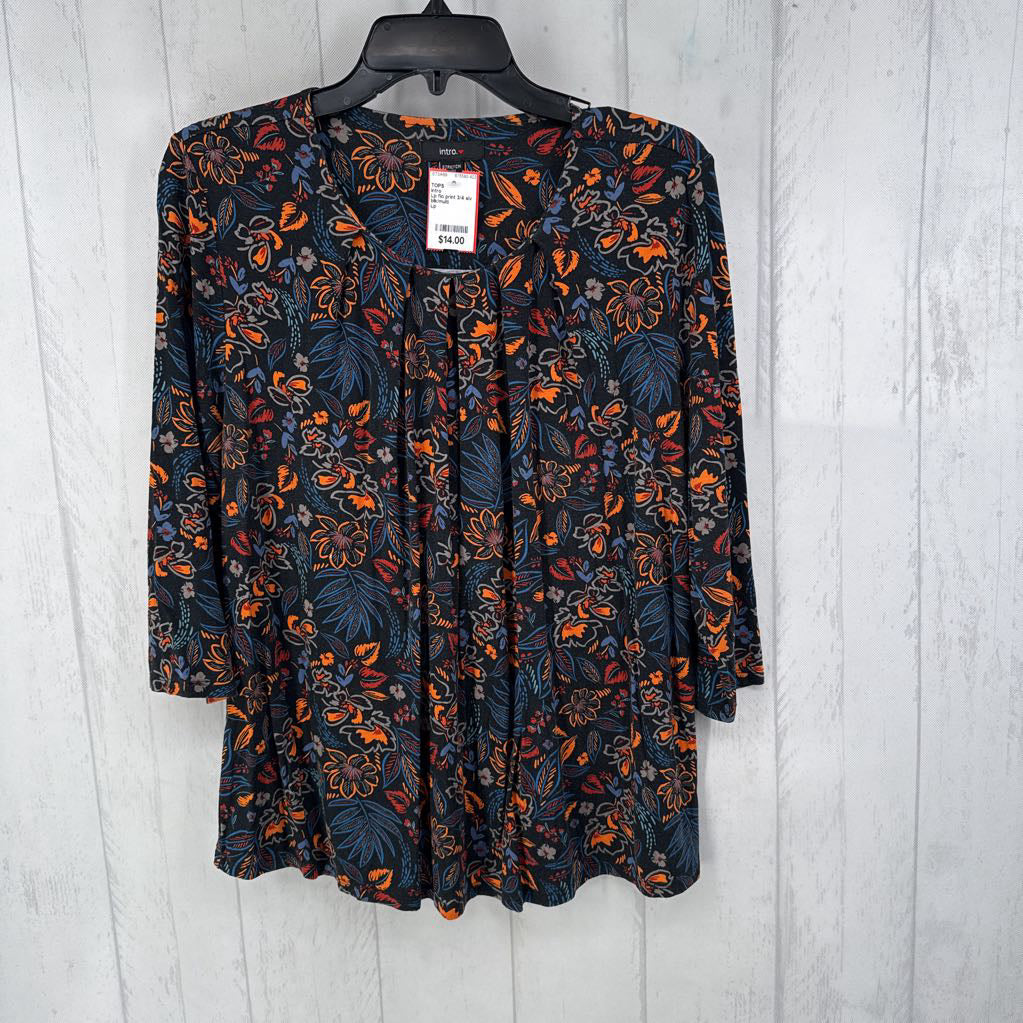 Lp flo print 3/4 slv top