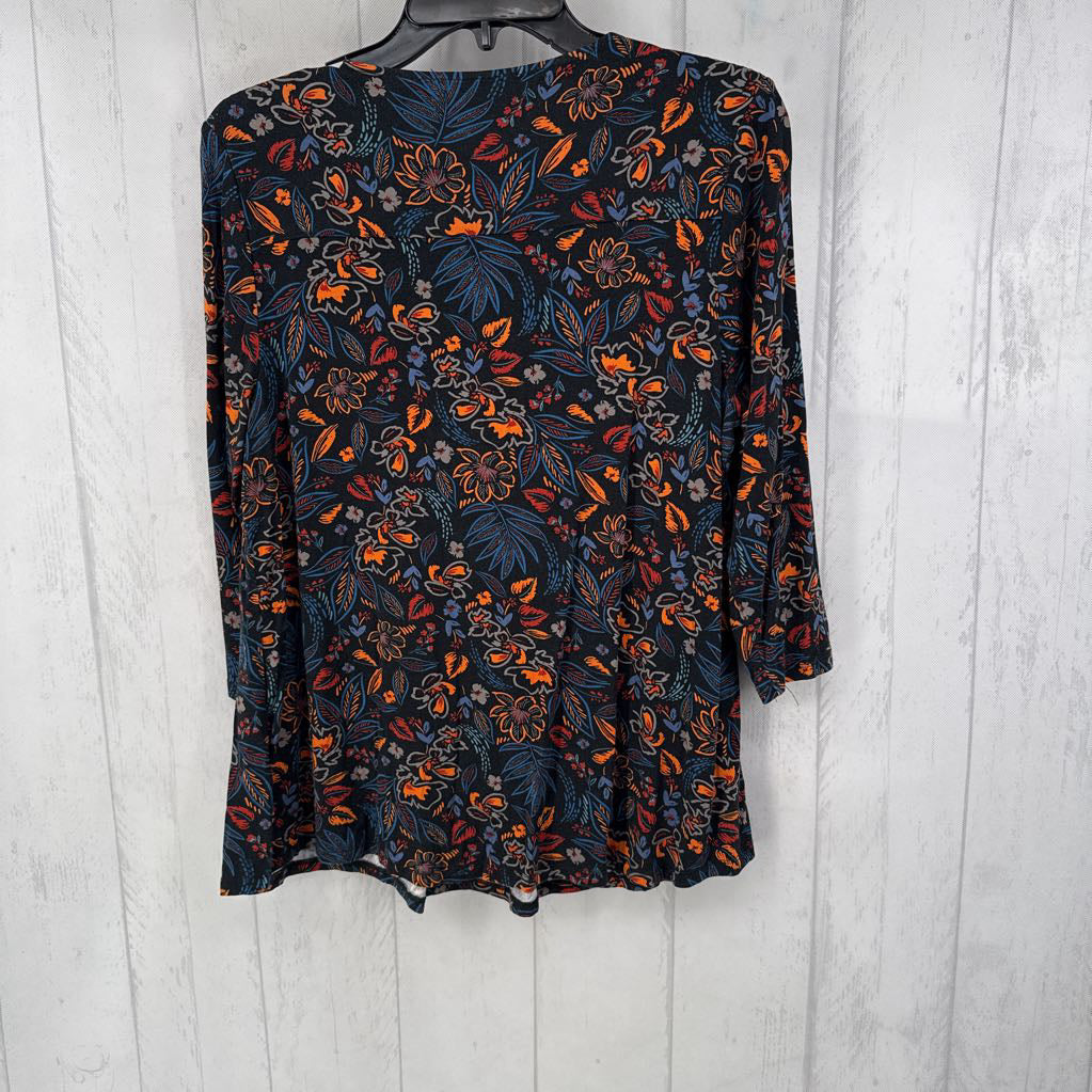 Lp flo print 3/4 slv top