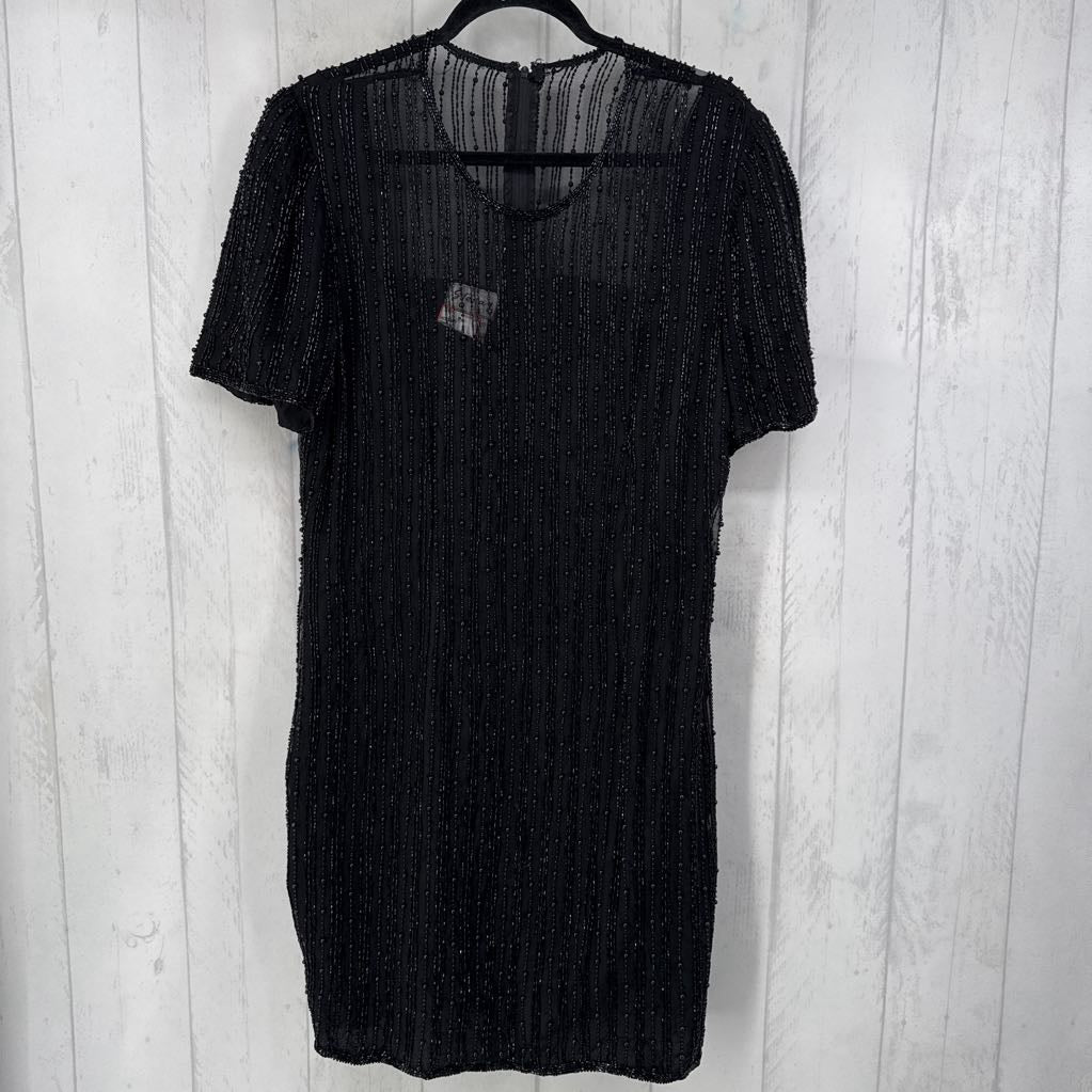 14 s/s beaded holiday dress