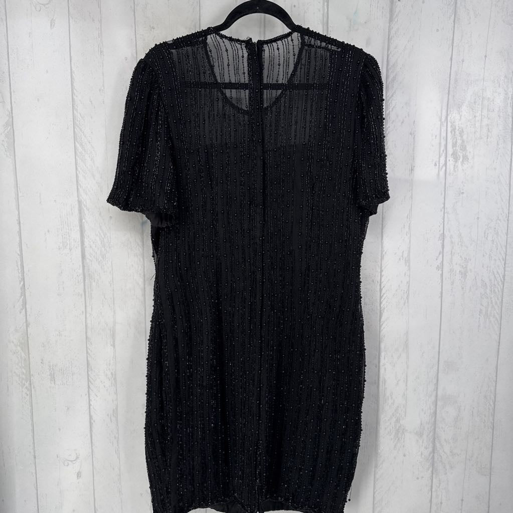 14 s/s beaded holiday dress