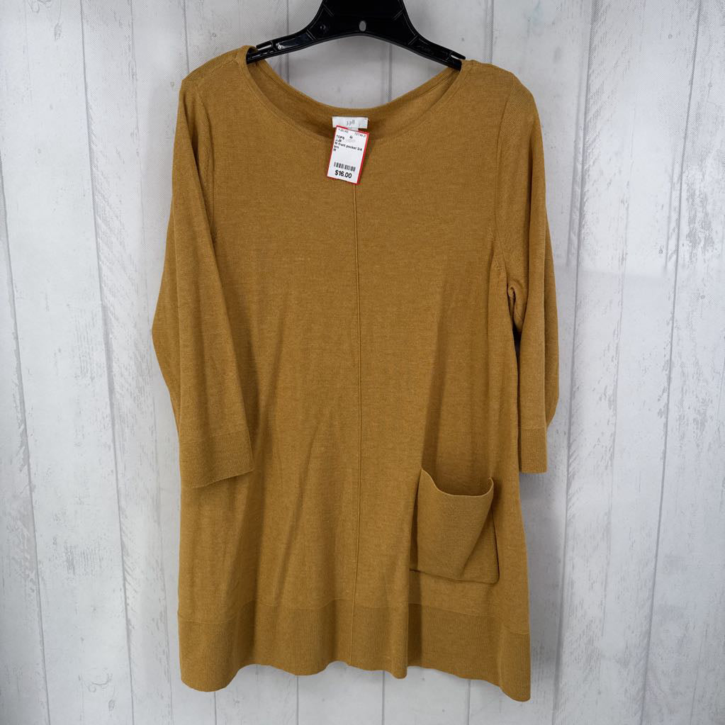 M front pocket 3/4 slv tunic