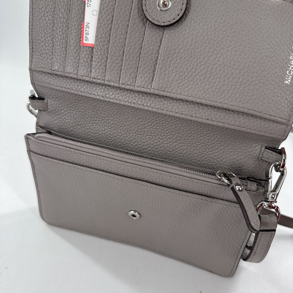 pebbled flap crossbody clutch/wallet