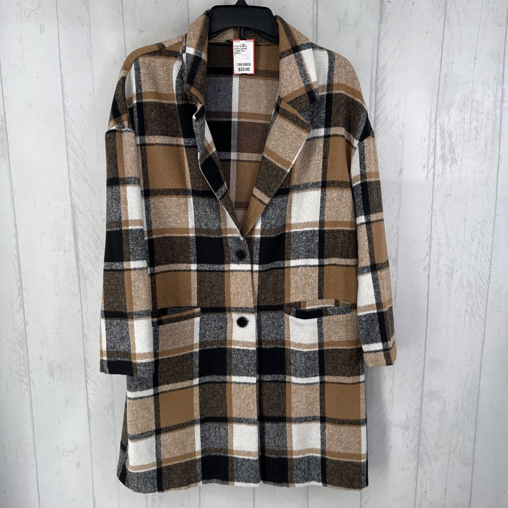L plaid coat