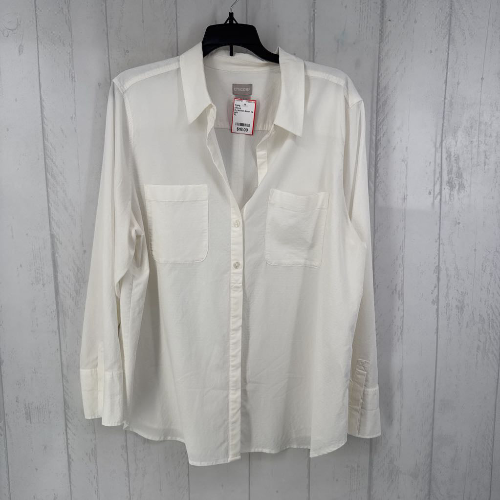 XL button down l/s top