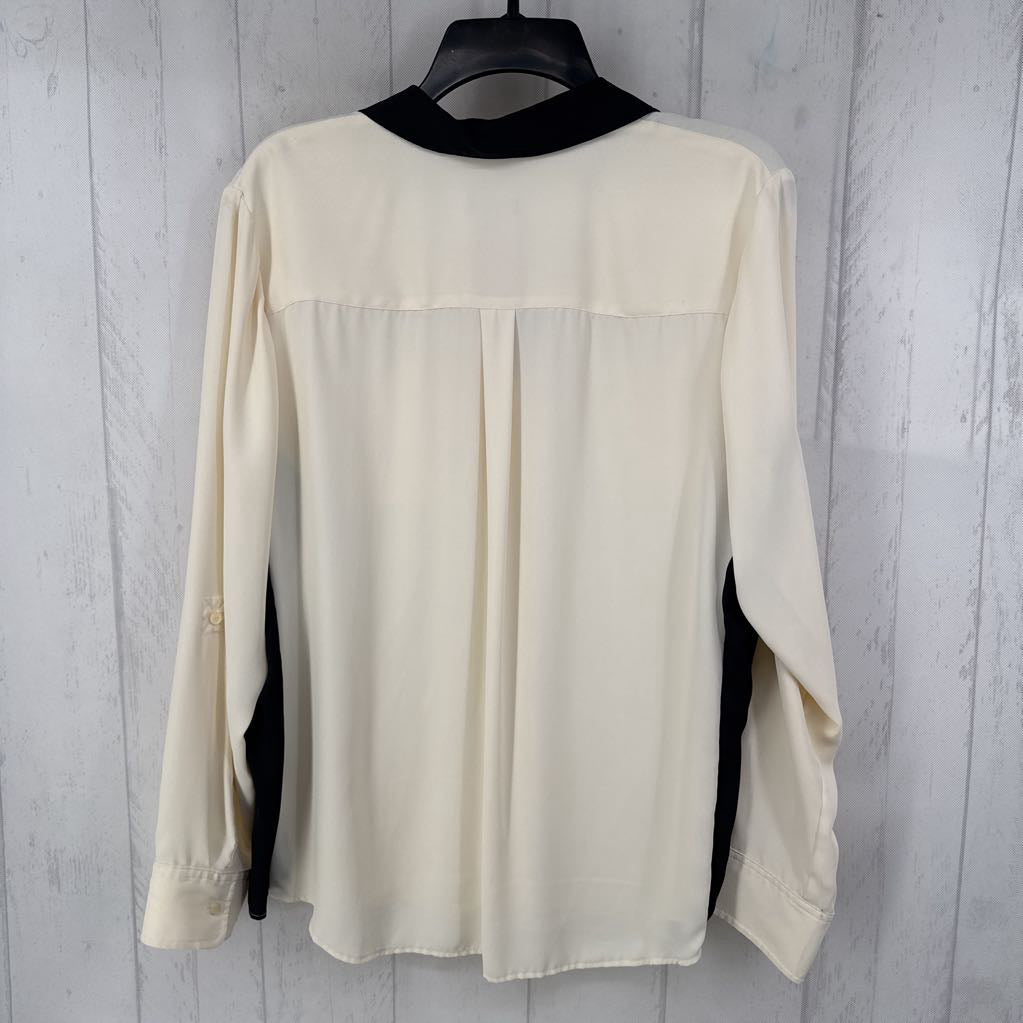 XLp colorblock button down l/s top