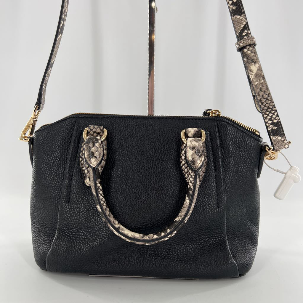 python embossed satchel