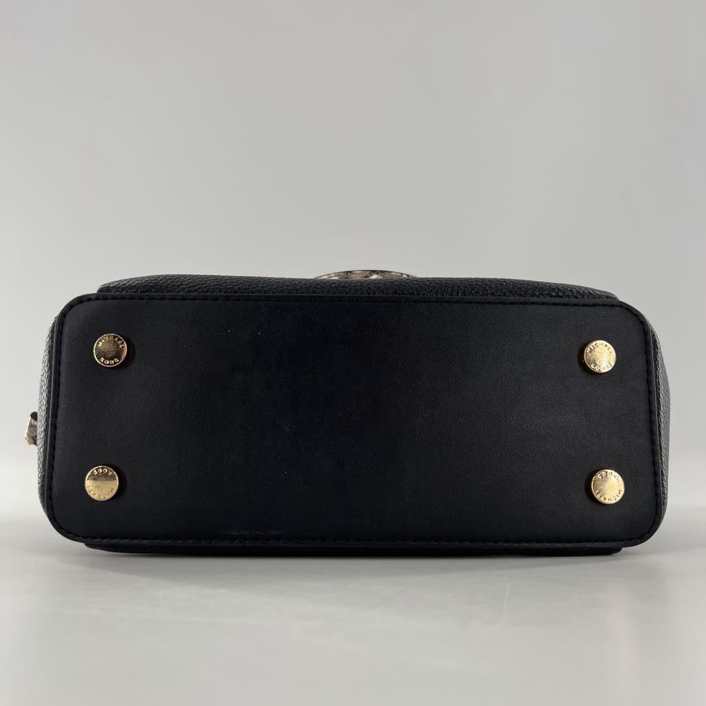 python embossed satchel