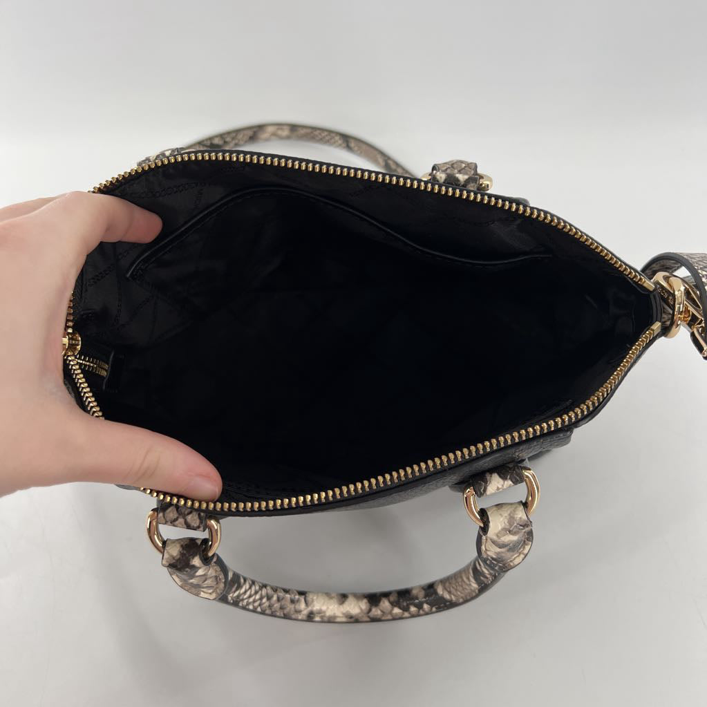 python embossed satchel