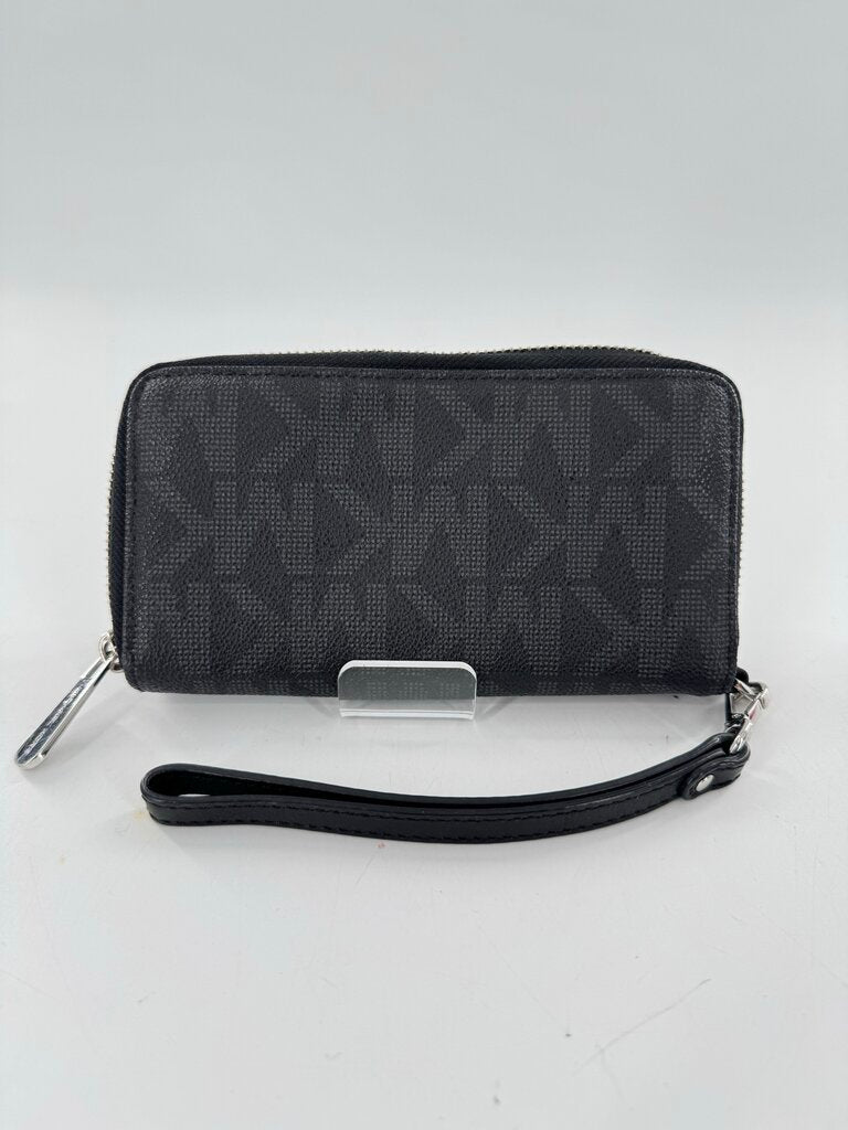 monogram zip around wallet