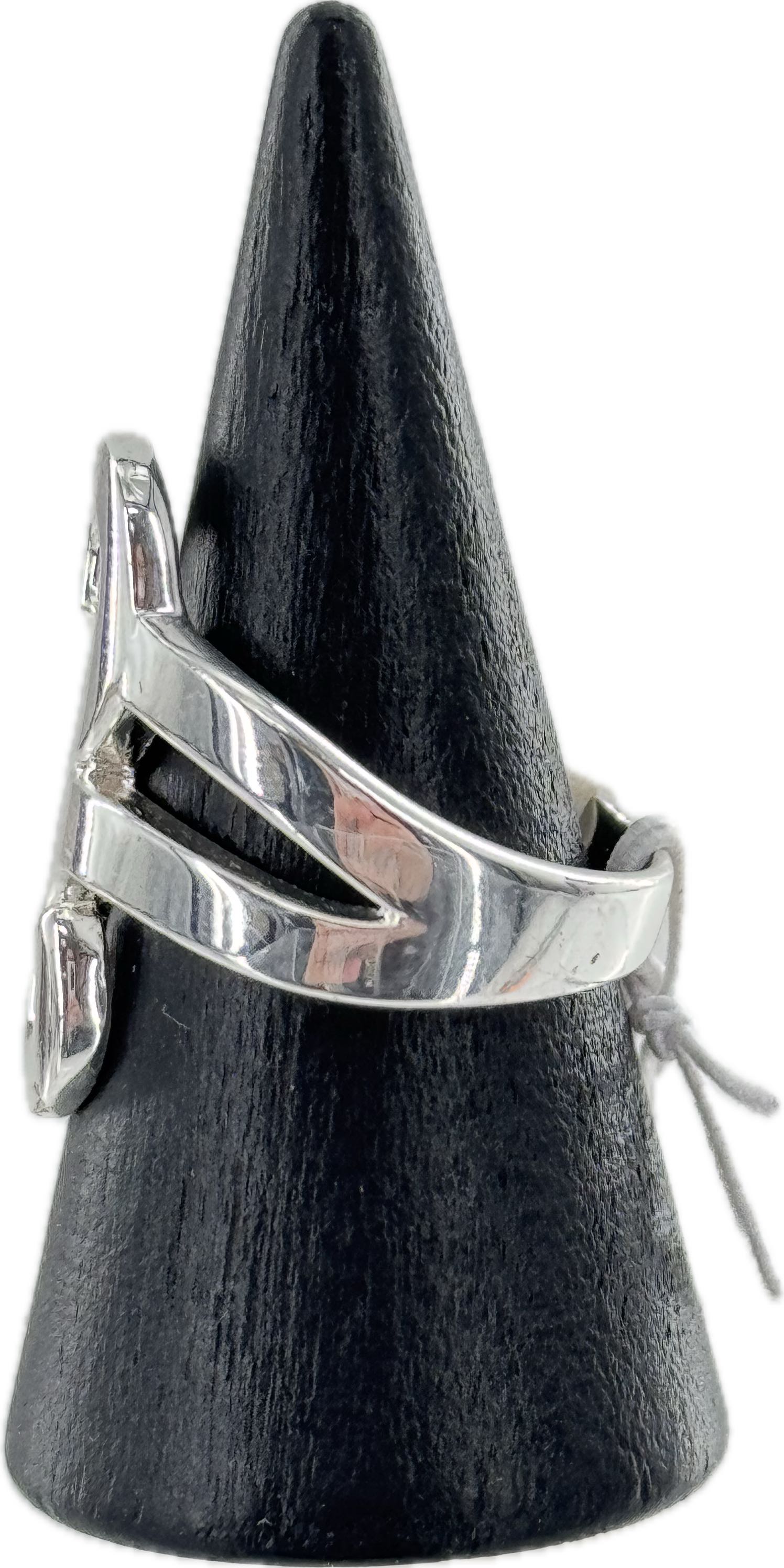 Sz 7 silver swirl ring