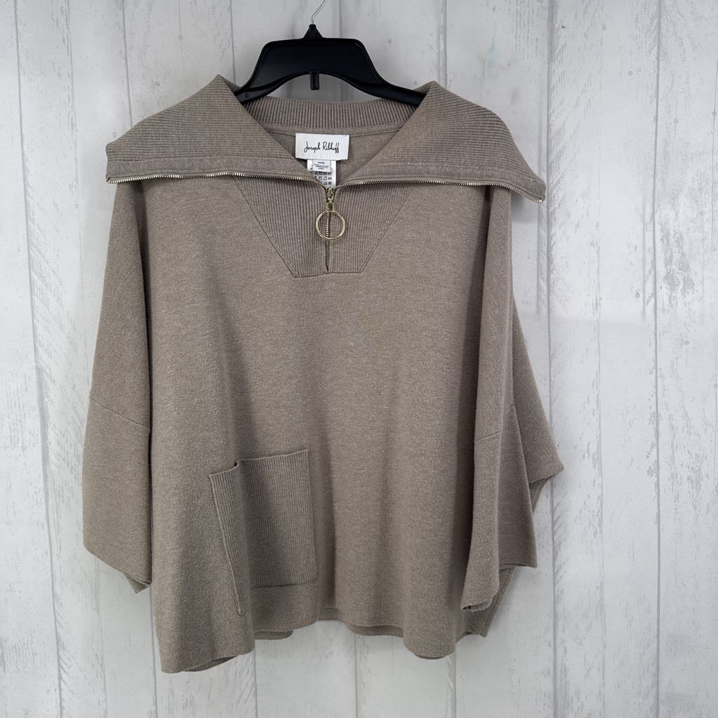 M drop shoulder quarter zip sweater