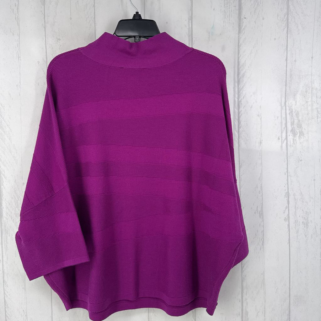 M textured mock neck dolman slv sweater