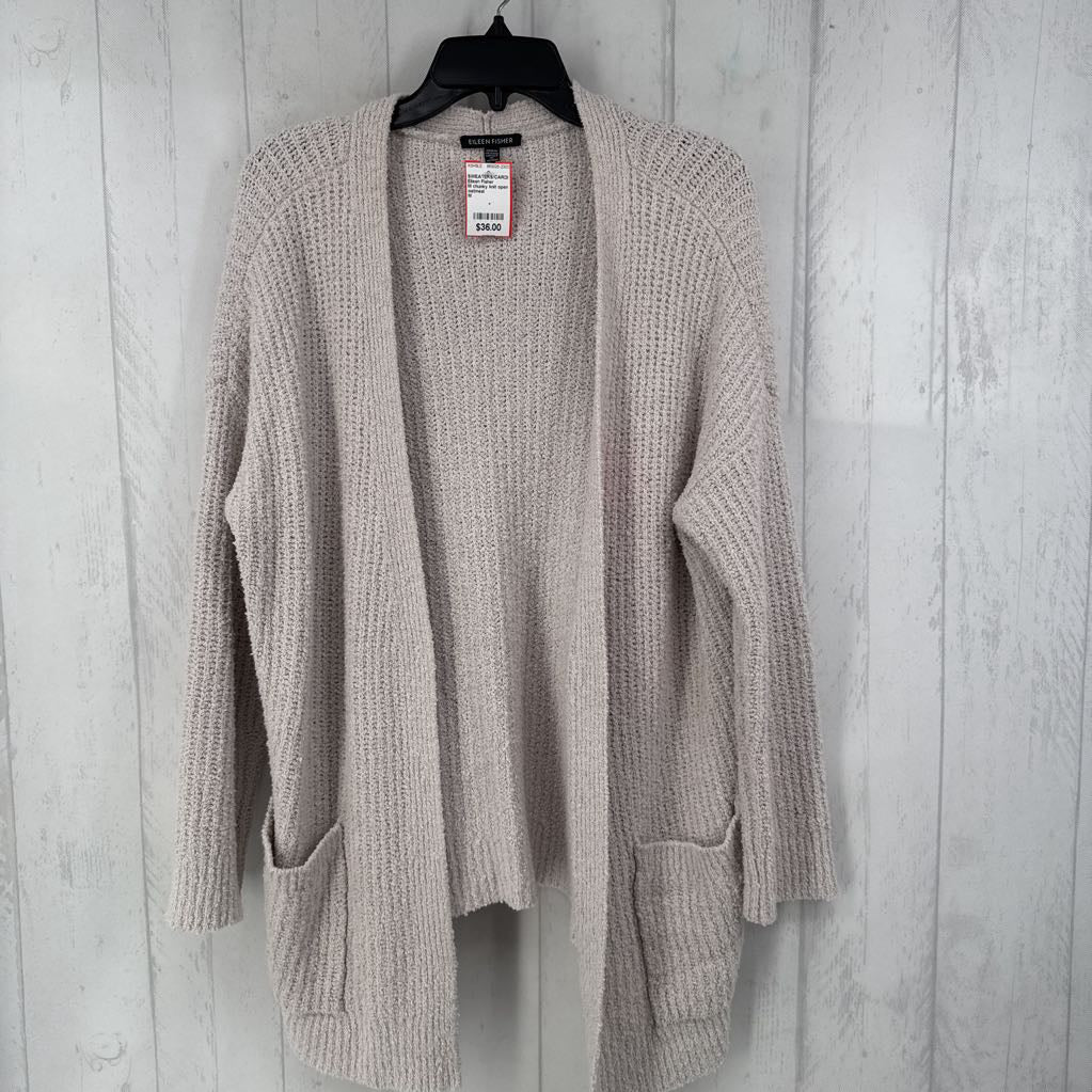 M chunky knit open front cardi