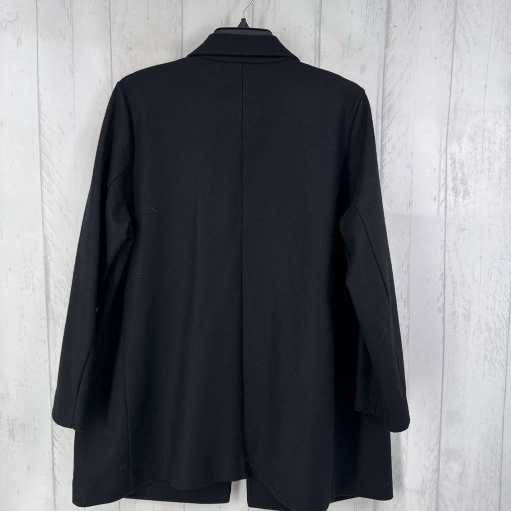 M wool open front blazer