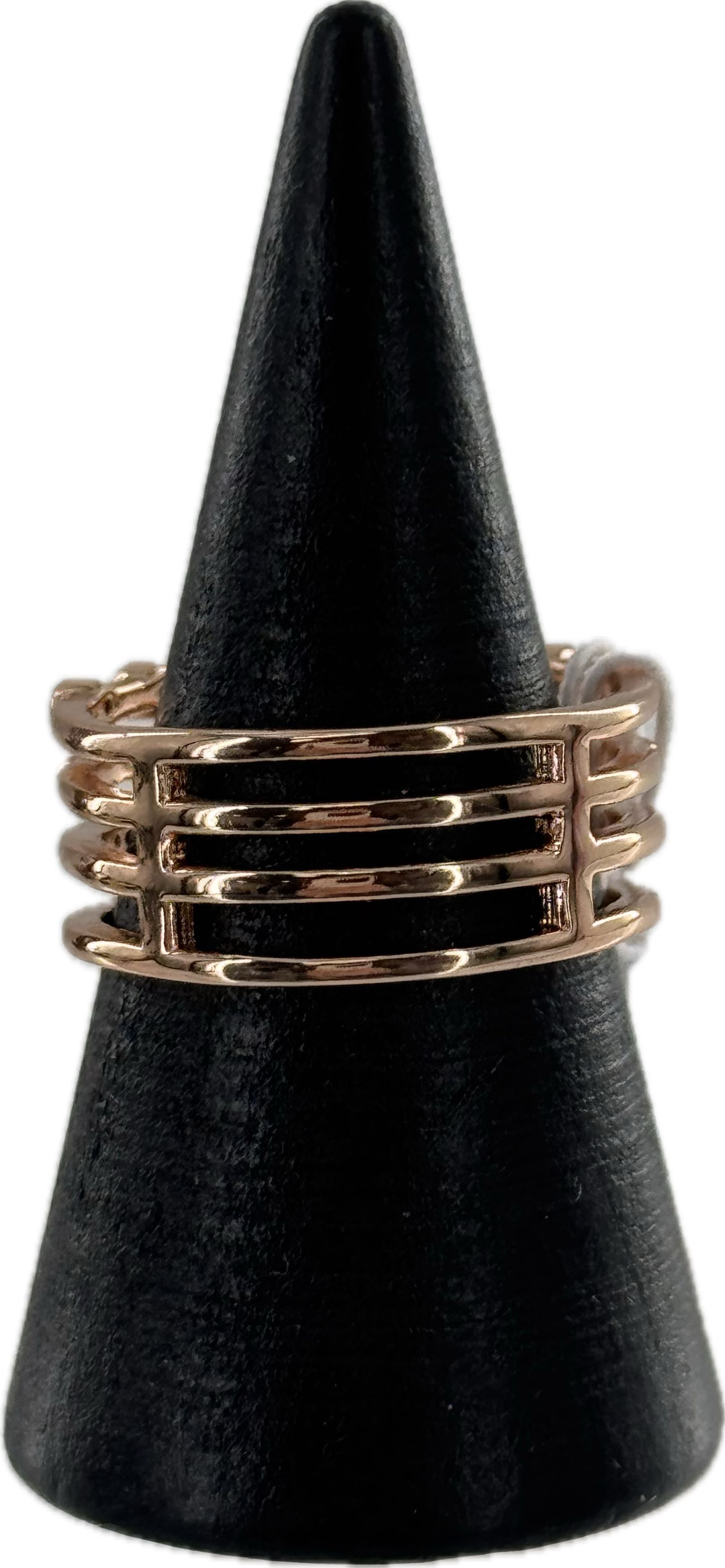 Sz 7 rose gold & cz ring