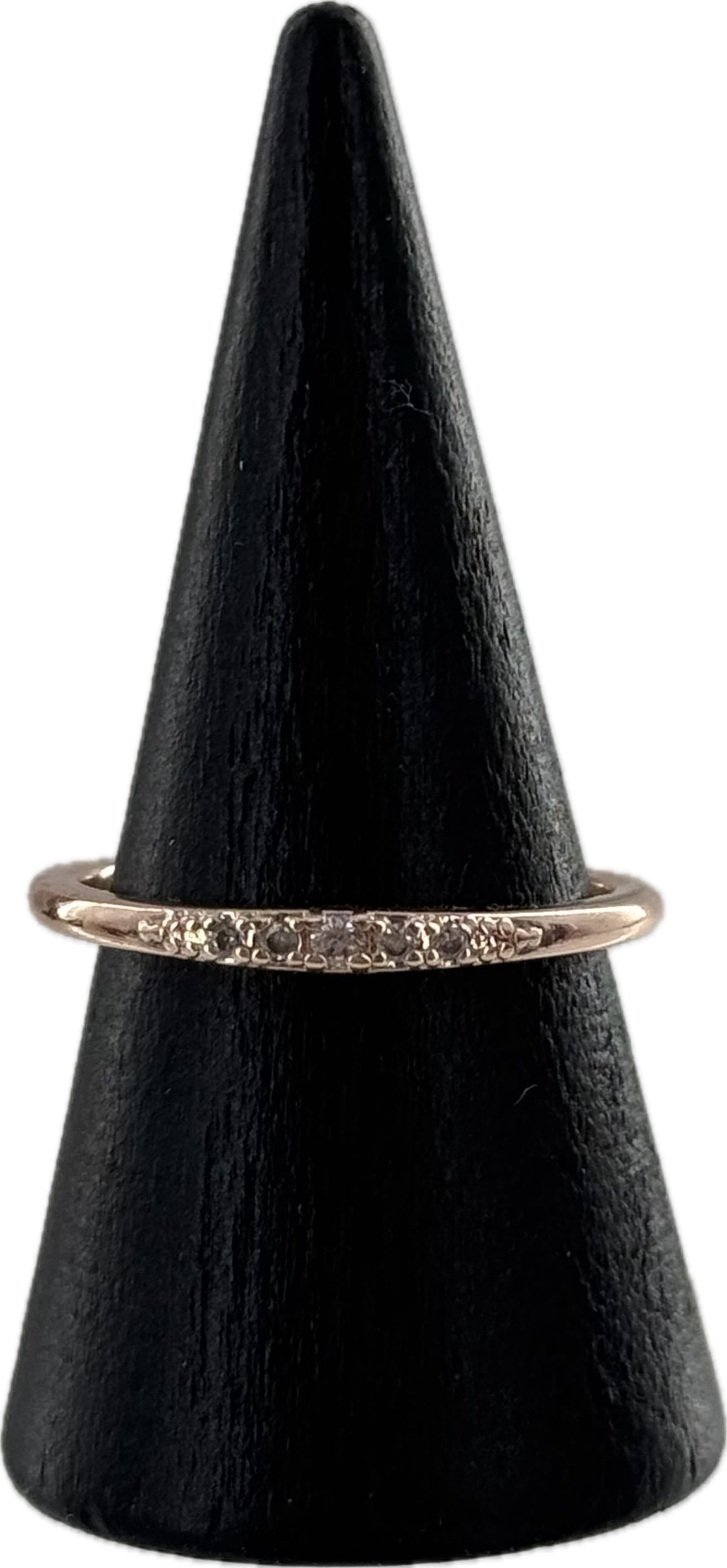 Sz 8 daint rose gold cz ring