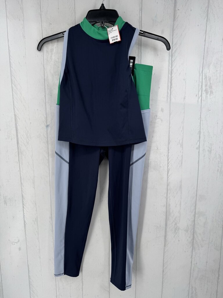 M 2Pc colorblock tank & legging set