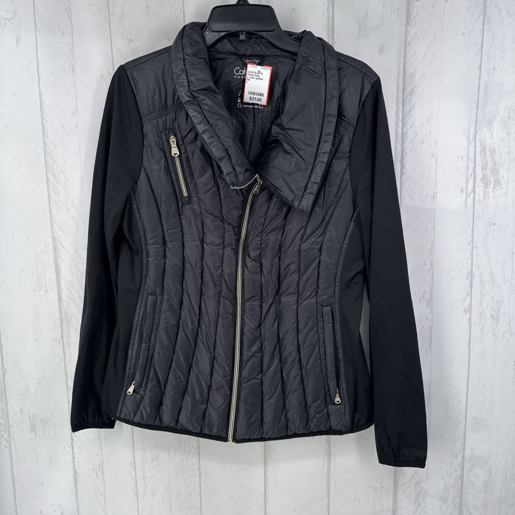 L nylon quilted jacket