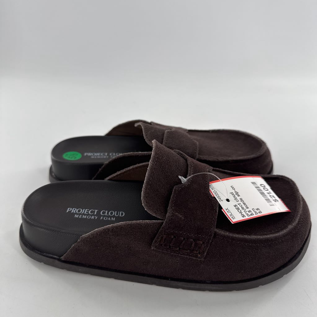5.5 suede slip-on clogs