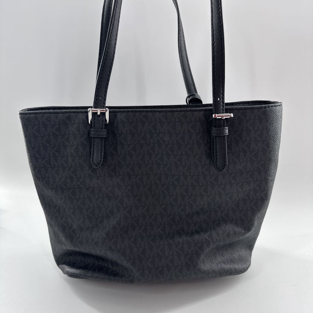 monogram buckle strap front flap pocket satchel