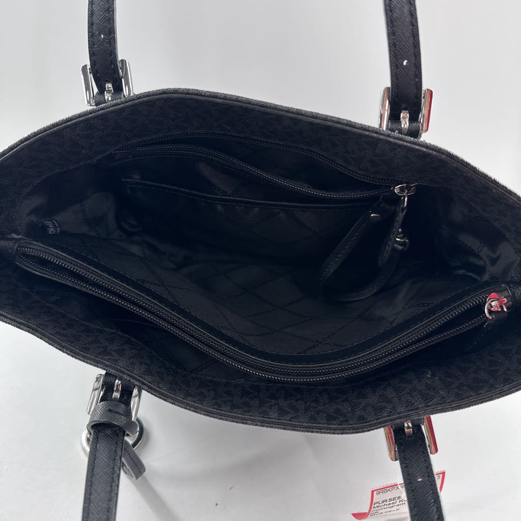 monogram buckle strap front flap pocket satchel