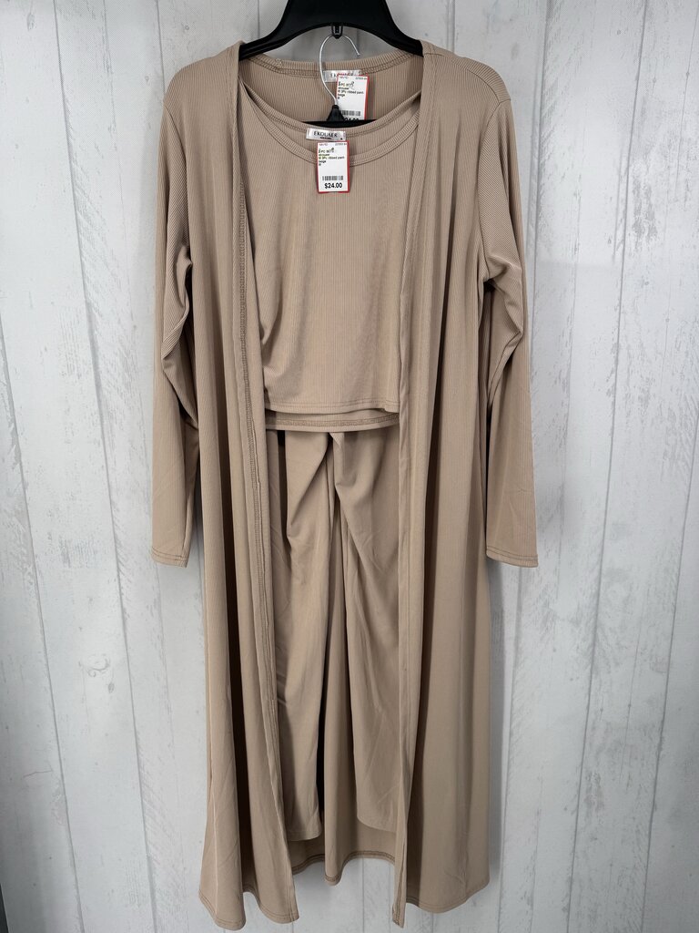 M 3Pc ribbed pant-set