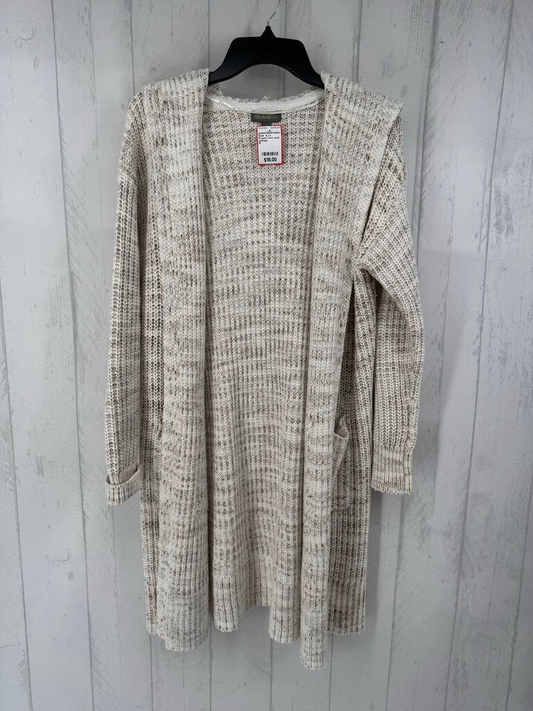M open front cardi w/ hood