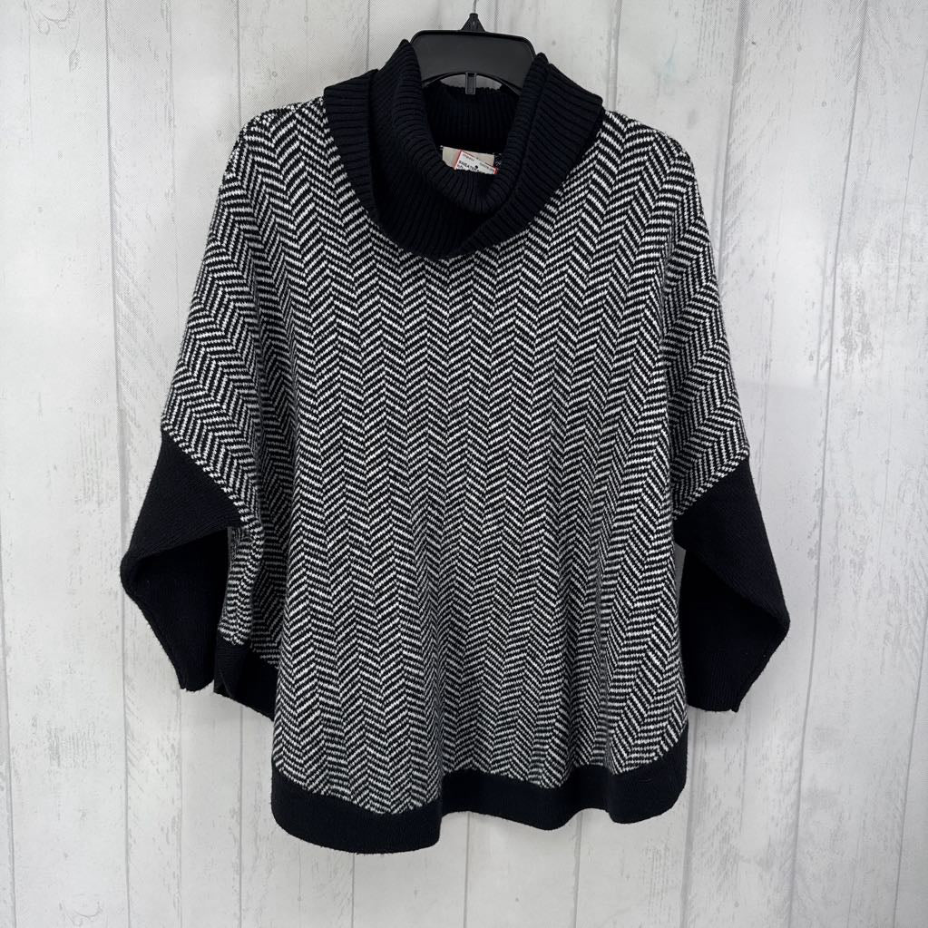 L chevron cowl neck sweater