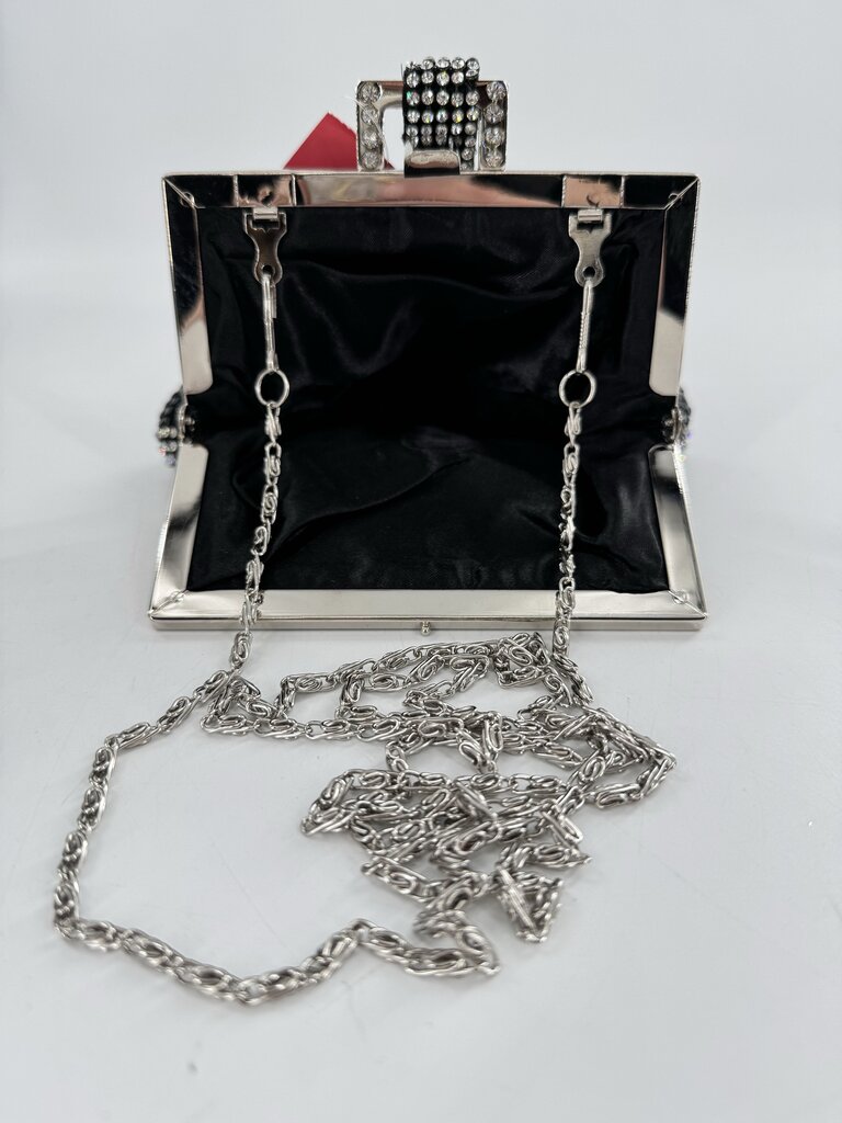 rhinestone wrist strap evening bag