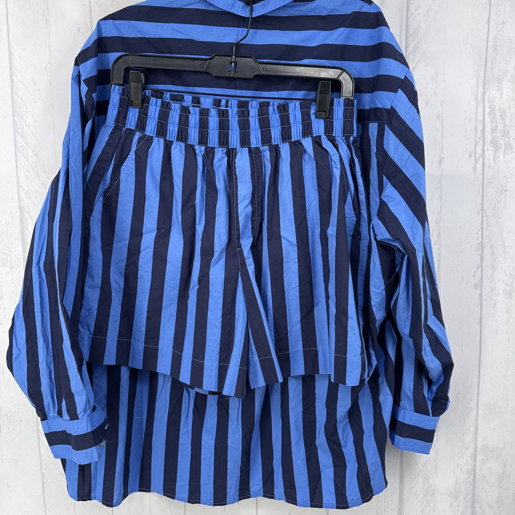 R95 M 2Pc striped l/s top & shorts