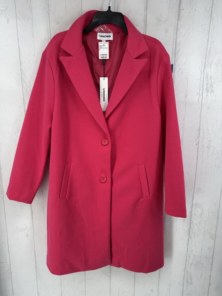 L wool blend dress coat