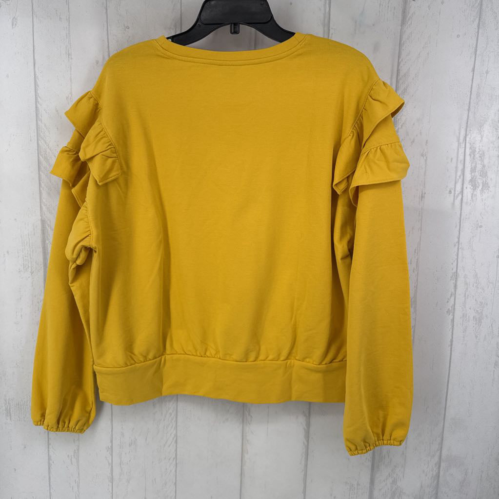 L ruffled crewneck sweatshirt