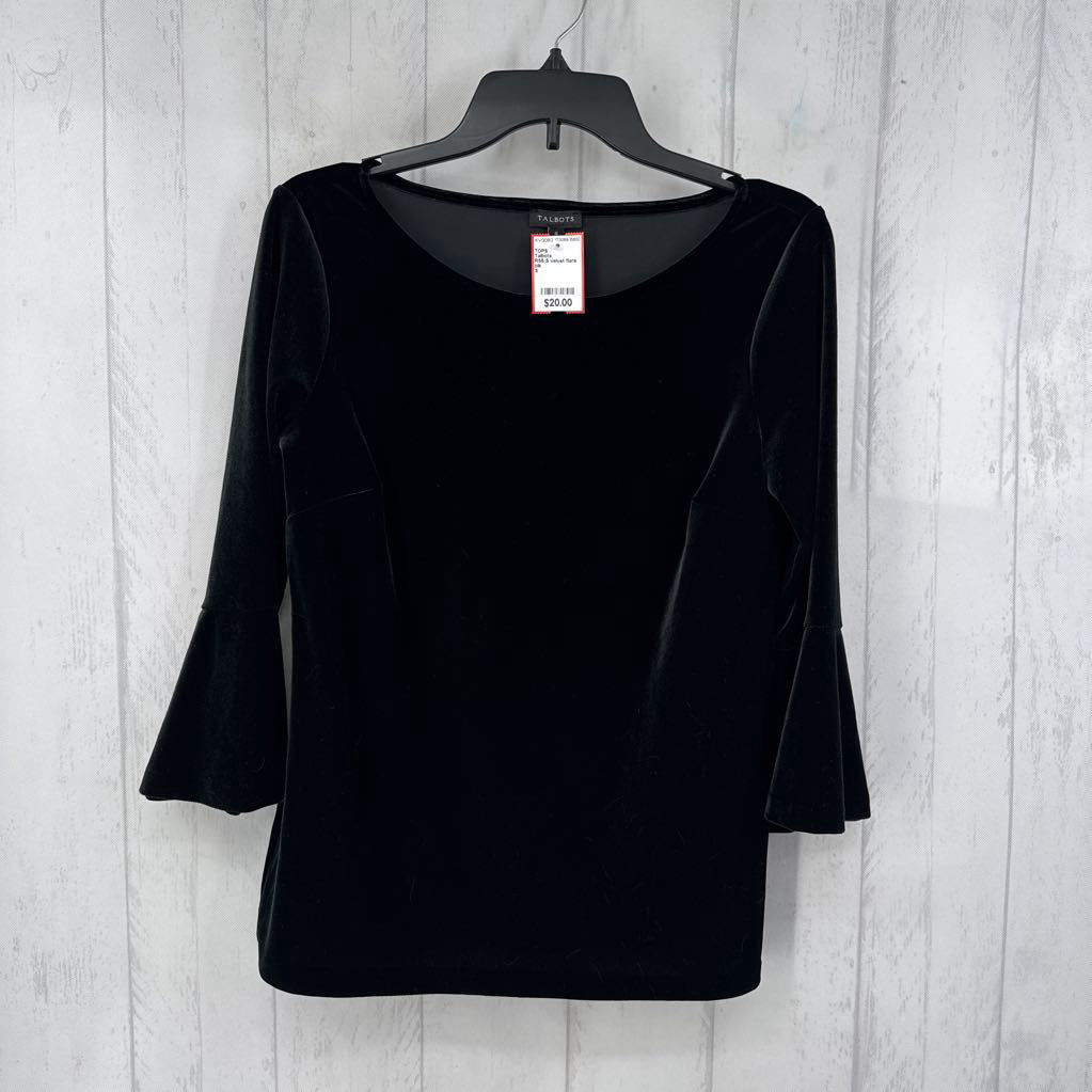 R55 S velvet flare slv top