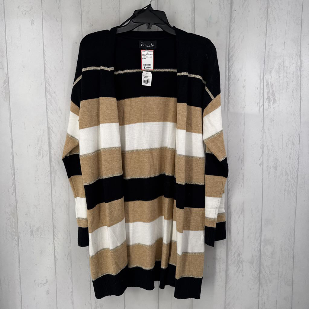 L wide stripe cardi