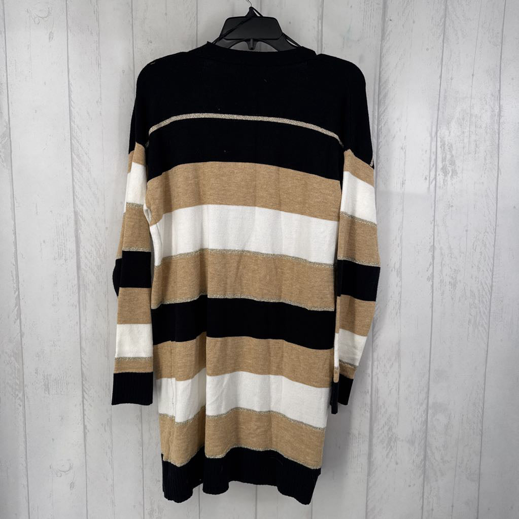 L wide stripe cardi