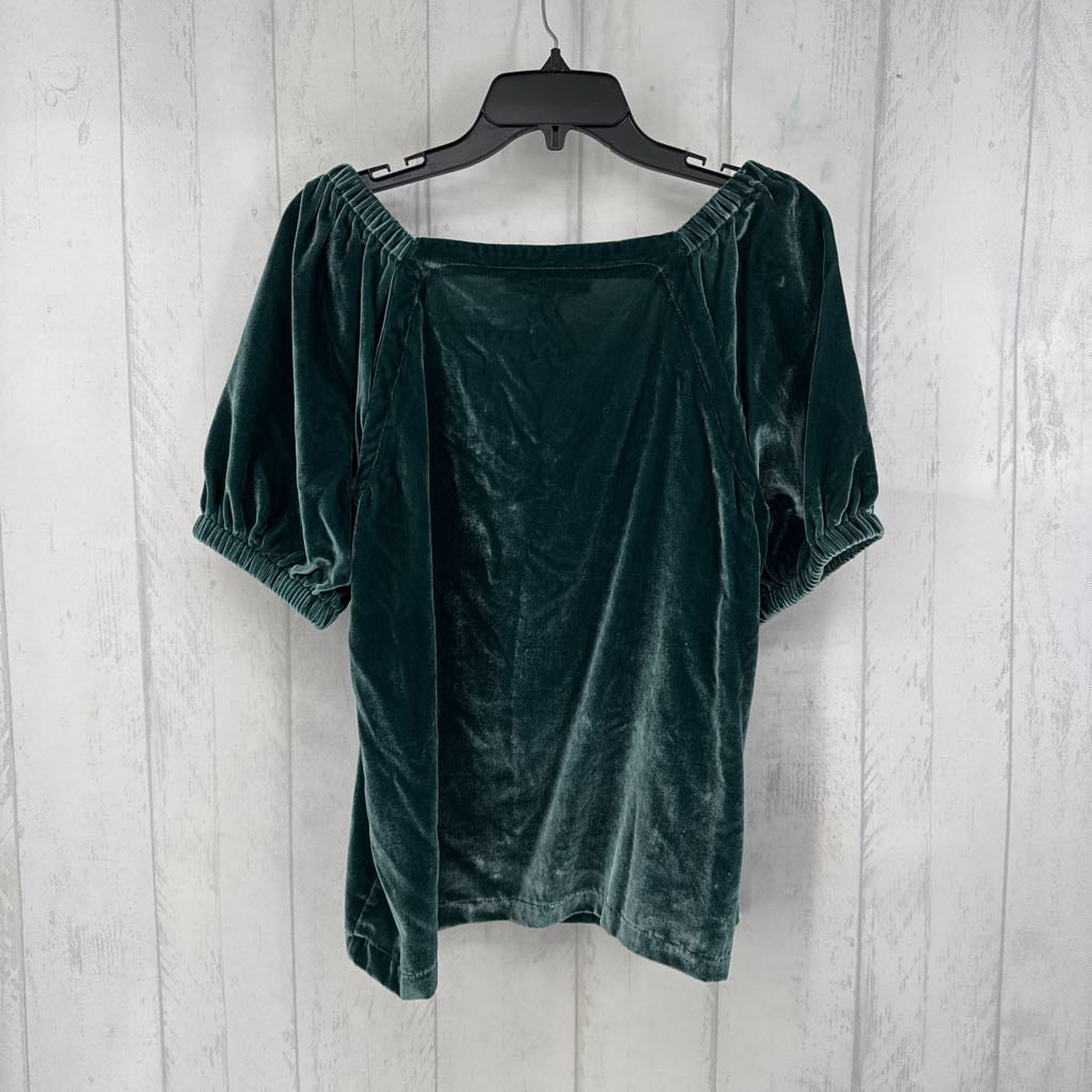 R35 L velvet v-neck s/s top