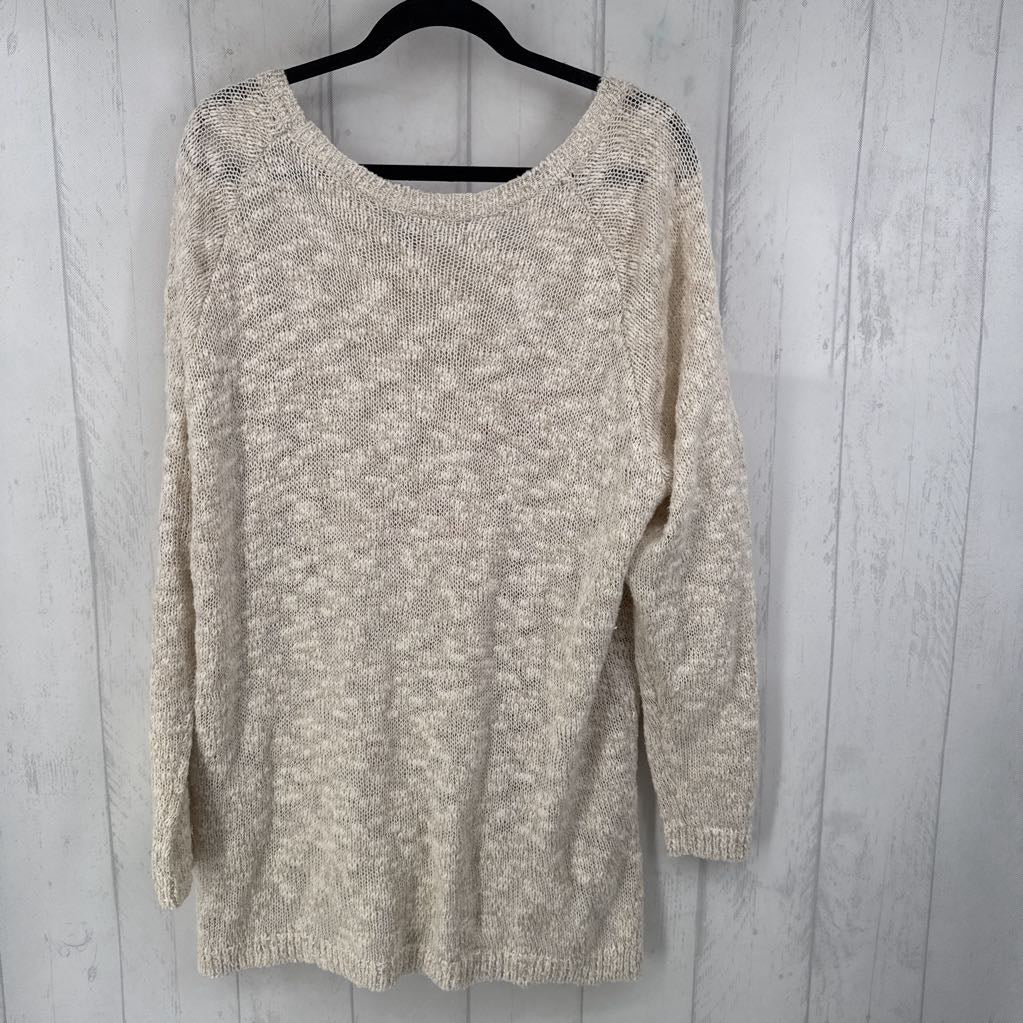 XXL scoop neck sweater-happy winter