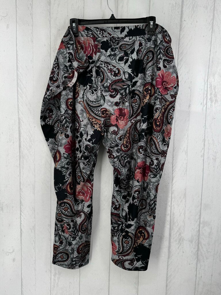 3xp floral/paisley pull on pants