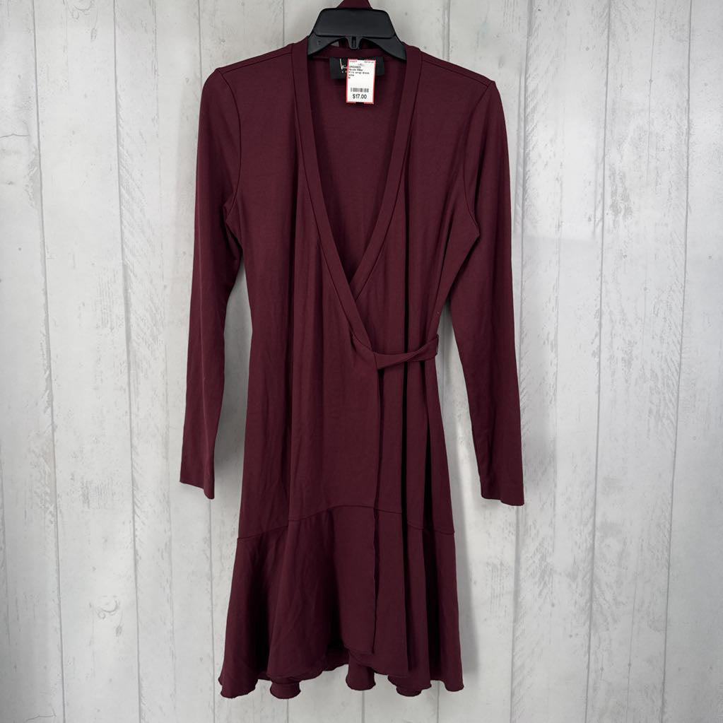 M l/s wrap dress