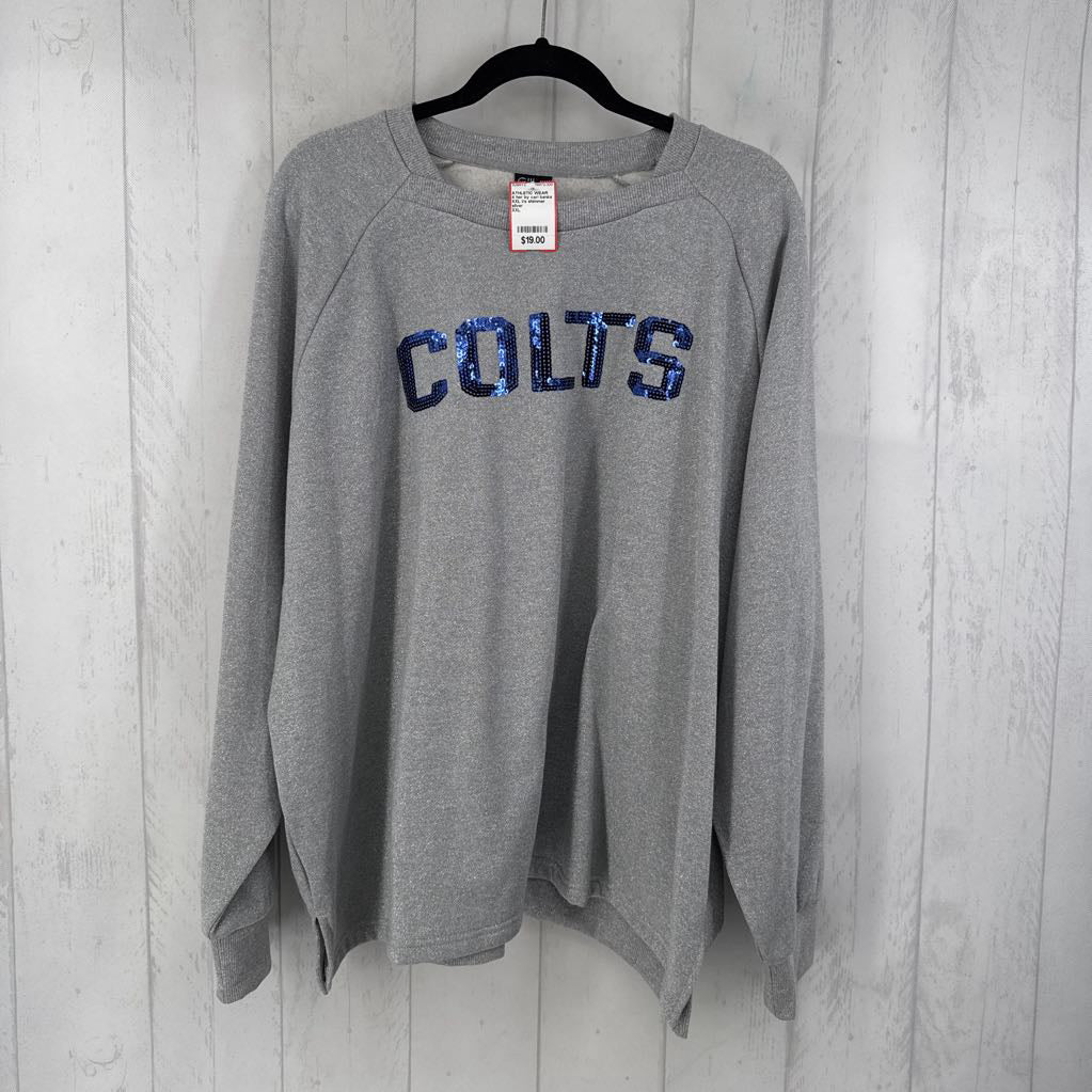 XXL l/s shimmer colts sweatshirt