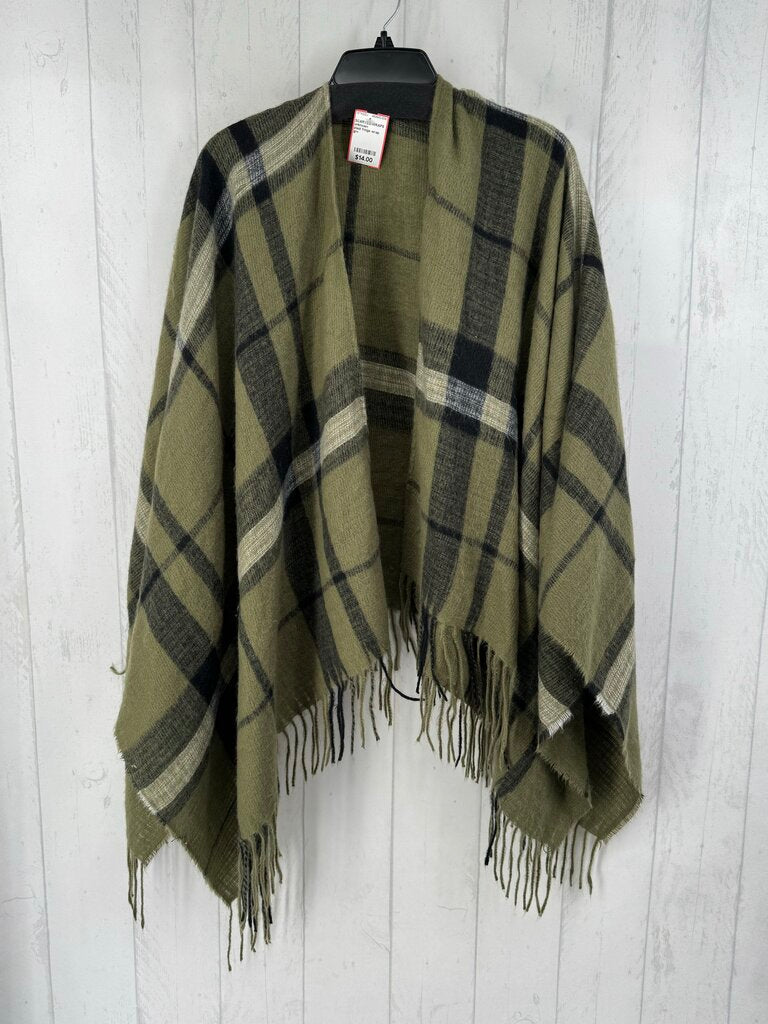 plaid fringe wrap