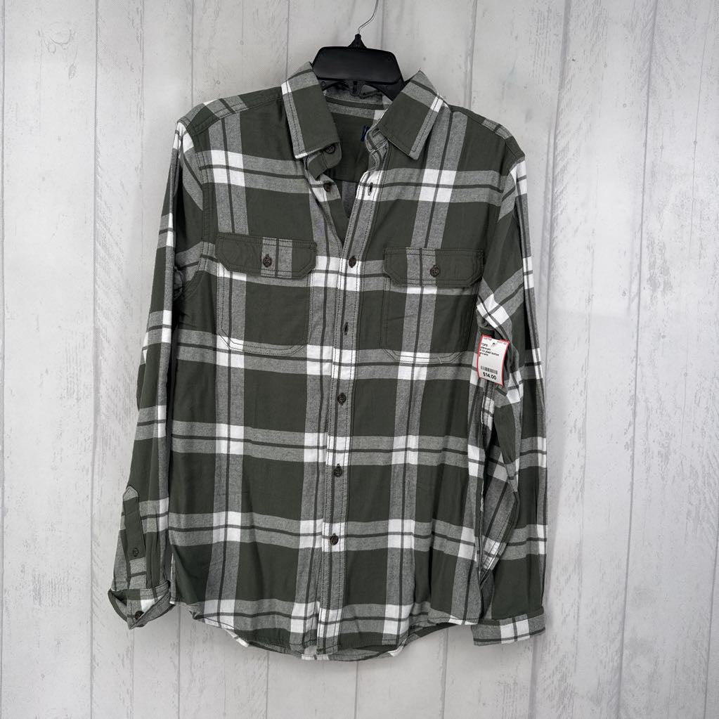 S l/s plaid button shirt