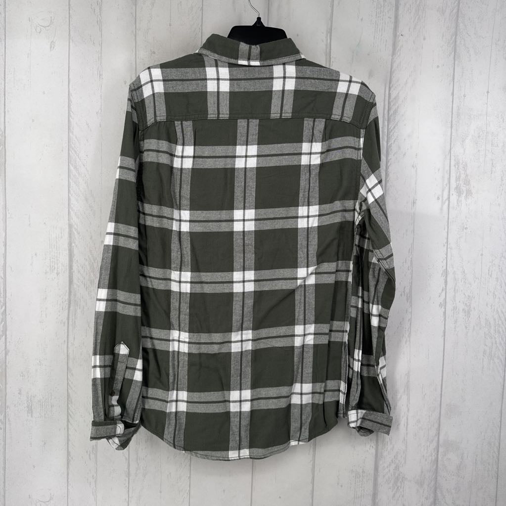S l/s plaid button shirt