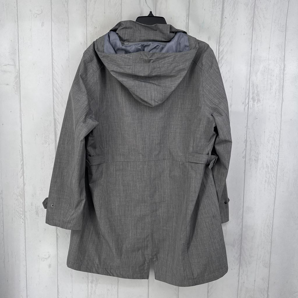 XL l/s nylon zip coat w/ hood