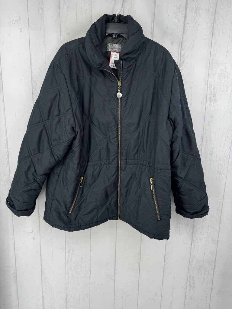 XL l/s zip quilted coat