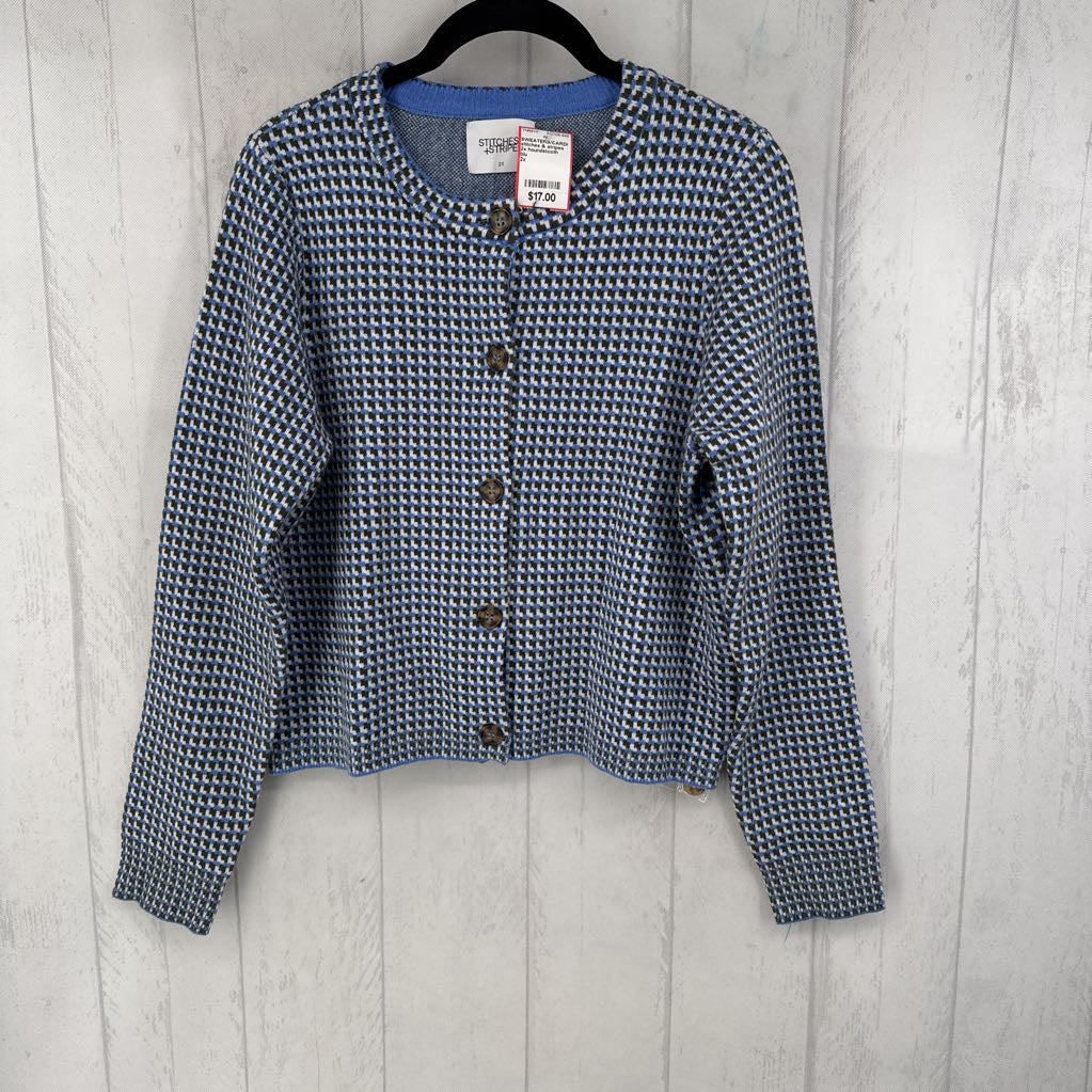 2x houndstooth button cardigan