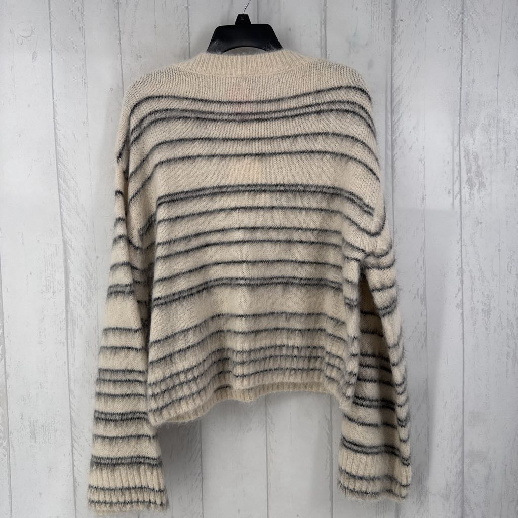 R445 XL striped mohair sweater